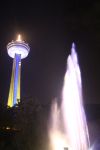 Laser watershow on Niagara falls